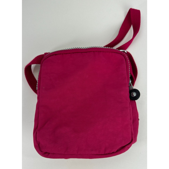 Kipling El Dorado Crossbody Travel Bag Organizer Very Berry Magenta W/ Monkey - Picture 7 of 14